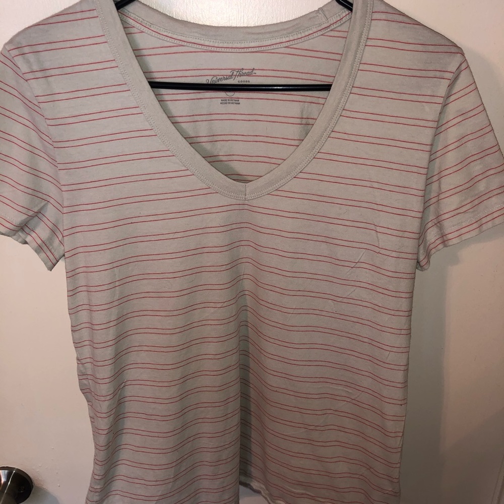 V-Neck Striped T-Shirt